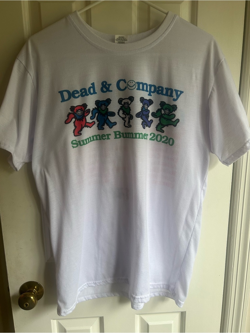 Gildan White Dead & Company Summer Bummer 2020 Tee with Multicolor Dancing Bears